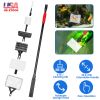6 In 1 Aquarium Cleaning Tools Fish Tank Cleaner Set with 24.4-37in Handle Gravel Rake Fish Net Algae Scraper Algae Brush Right Angle Sponge Flat Spon