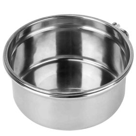 Stainless Steel Dog Bowl Pets Hanging Food Bowl Detachable Pet Cage Food Water Bowl with Clamp Holder (Option: HangOnBowFeederS)
