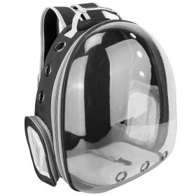 Pet Backpack Carrier Ventilate Transparent Backpack Travel Breathable Astronaut Cat Carrier For Puppies Cats Dogs Under 13LBS (Option: PetCarrierBlack)